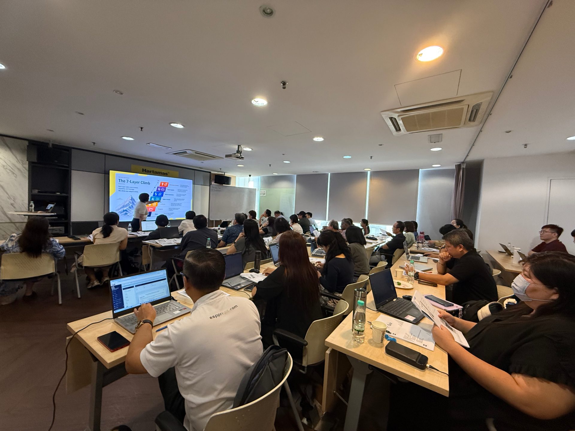 Full training room with 30+ attendees