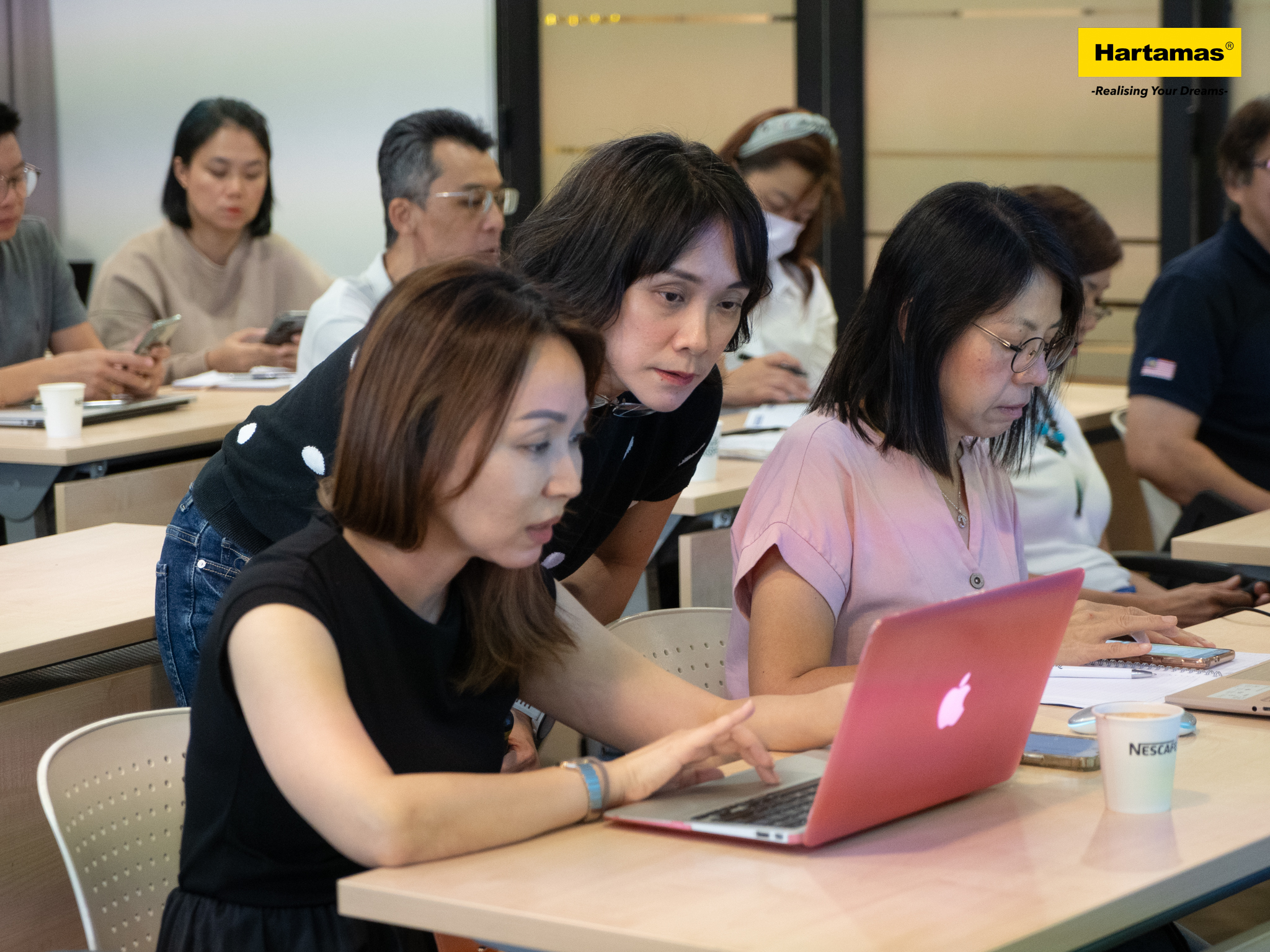 Hands-on training in session